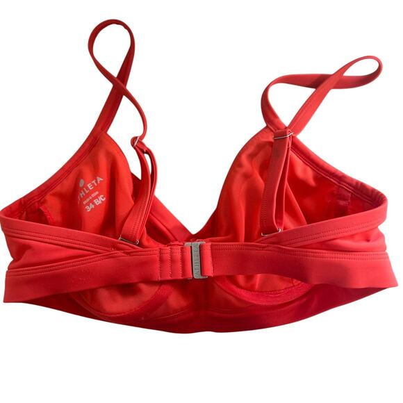 Athleta Red Twist Adjustable Strap Bikini Top Swim 34 B/C - Picture 6 of 7